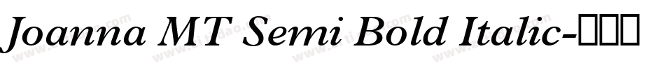 Joanna MT Semi Bold Italic字体转换